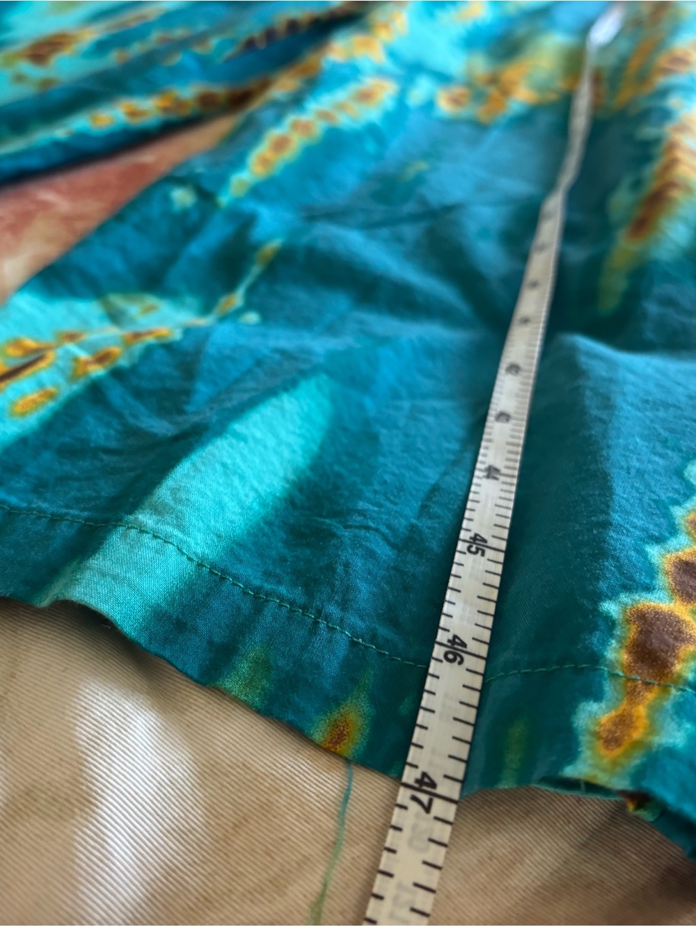 Womens Teal Patterned Jumpsuit with Adjustable Straps. Sz. Med. - Picture 7 of 10